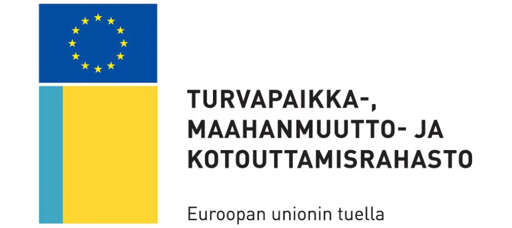 AMIF: Turvapaikka-, maahanmuutto- ja kotouttamisrahasto logo