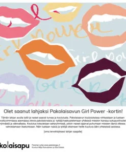 Pakolaisavun Girl Power Parempi Lahja -sähköinen kortti