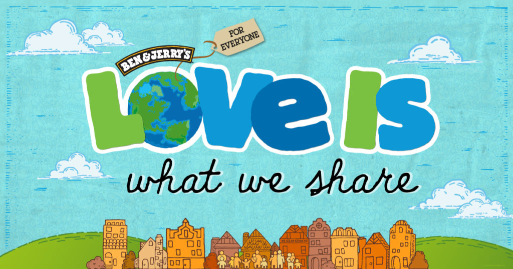 Logo, Love is what we share, Ben & Jerry's